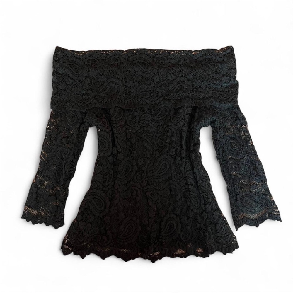 Vintage Elegant Lace Off the Shoulder Top